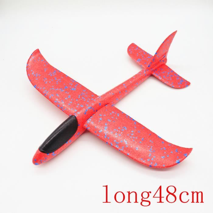 Set De 6 Planeurs Mousse EPP 24 Cm Pour Enfants – Avions à Lancer, Corps Aérodynamique, Montage Facile – Jeu Extérieur, Cadeaux Fête, Anniversaire, Noël – Rouge Et Bleu Mélangés