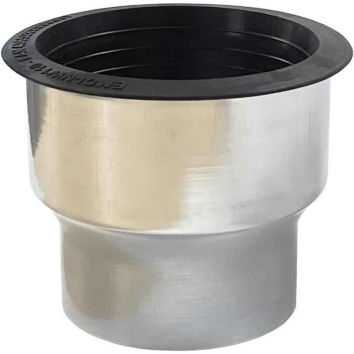 Dichtelement KG-Rohr DN110 Auf Fallrohr DN100 - Titanzink, EPDM Dichtung, Silber/schwarz