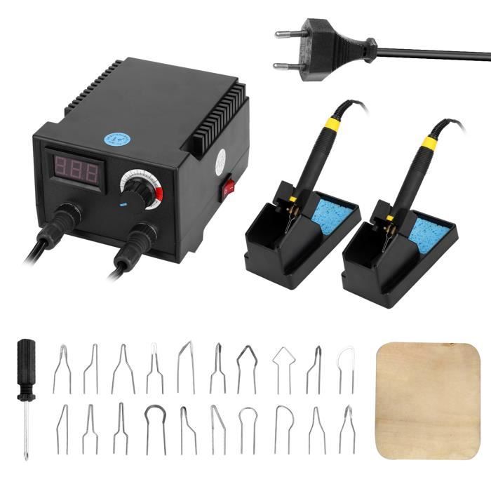 Kit Pyrogravure Bois 100W BURNNOVE - Double Stylo, 21 Pointes, Température Réglable 100-750°C - Pour Bois, Cuir, Art - 6