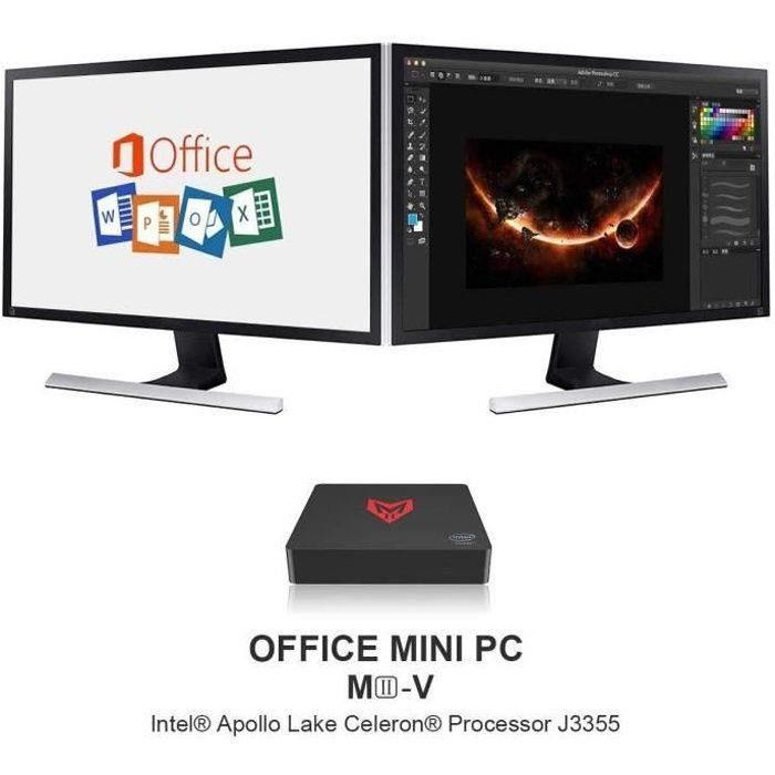 Desktop Informatique Mini PC Ordinateur de Bureau 4K HD Desktop Processeur Intel Apollo ...