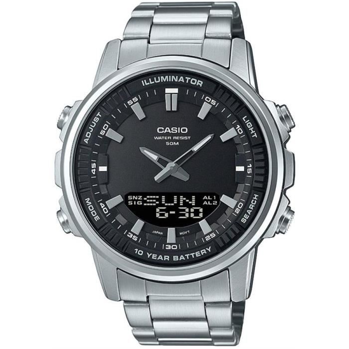 Montre - CASIO - AMW-880D-1AVDF - Acier inoxydable - Résistance à leau 50m - Sport