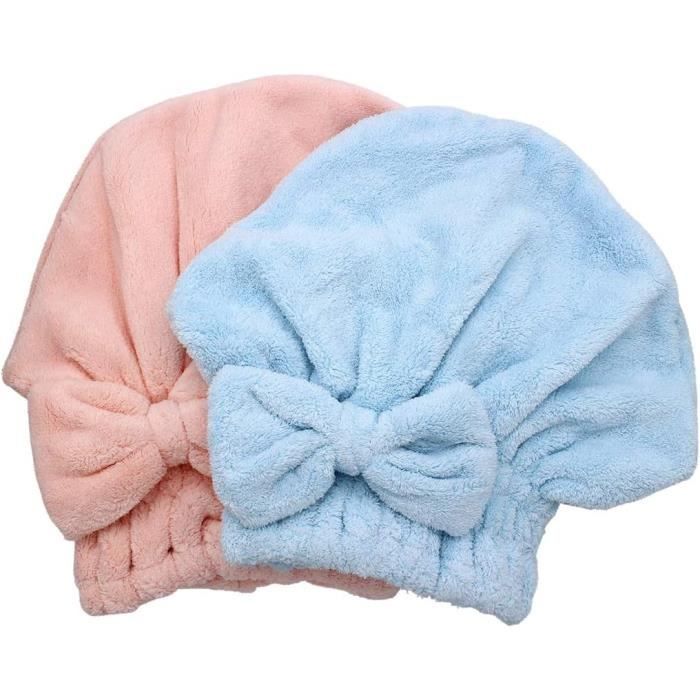 Turbans Séchage Cheveux Microfibre KGDUYC - Lot De 2 - Imprimé Sirène - Séchage Rapide