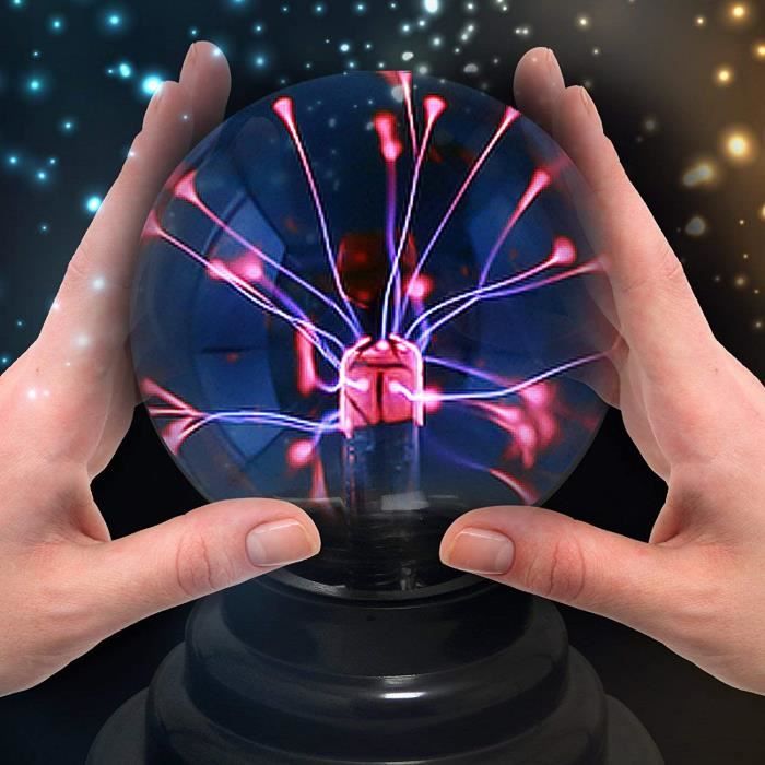 Boule Plasma Lampe d'Ambiance Magique Avec USB Ballon Foudre