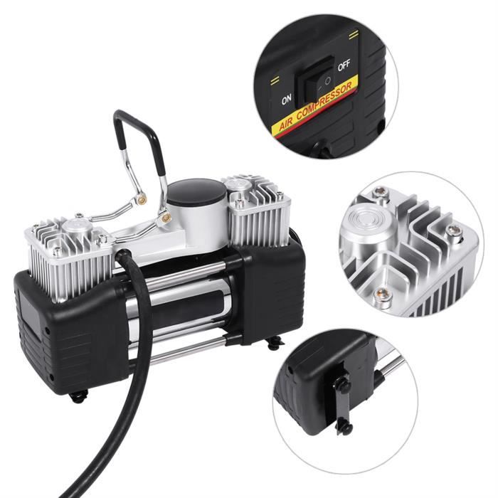 Compresseur D'Air 2 Cylindres KATSU 150 PSI 12V - Gonfleur Puissant Pour Voitures, 4x4, Camions & Gonflables