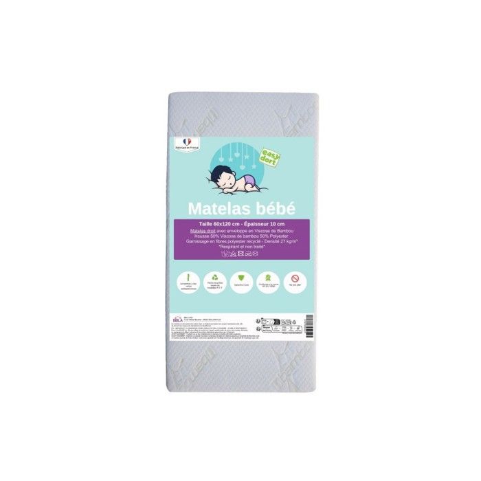 Matelas Bebe En Bambou Pour Lit 60x1 Cdiscount Puericulture Eveil Bebe