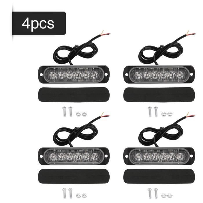 Feu Stroboscope LED 3 Points Pour Camion/voiture - 12 Modes Clignotants - IP65 étanche - Alarme Visuelle Urgence 12V-24V