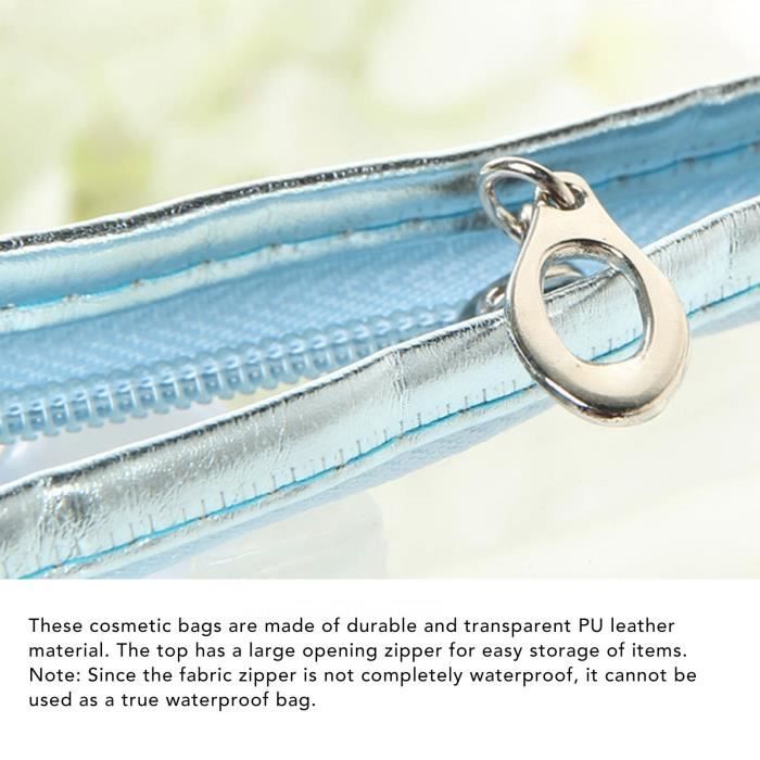 Trousse De Maquillage Transparente Grande Capacité 17x25,9x8,9 Cm - Imperméable, Idéale Voyage, Gym, TSA - 10