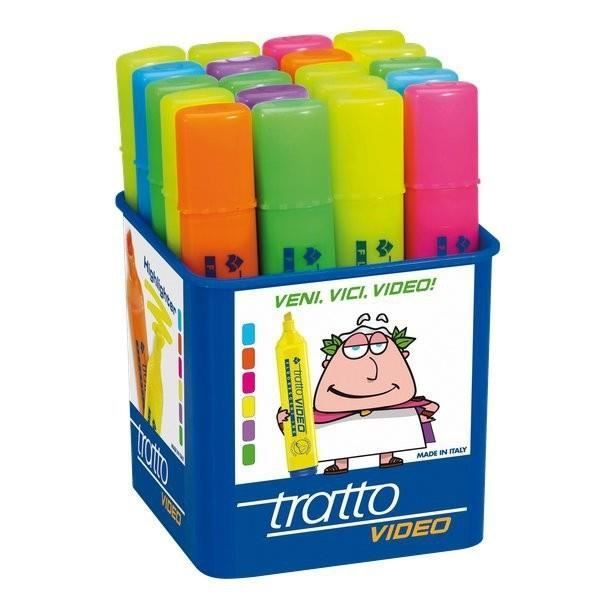 Fila 830300 - Surligneur Video Stretch - Couleurs assorties - Paquet de 20 pcs