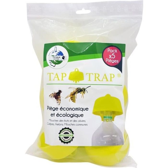 TERRA NOSTRA - Piège Tap Trap - Guêpes, Frelons & Mouches - Sachet x5 unités