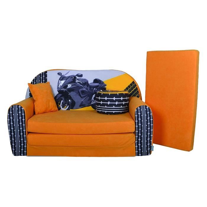 Sofa enfant convertible, canapé, lit d’appoint Moto