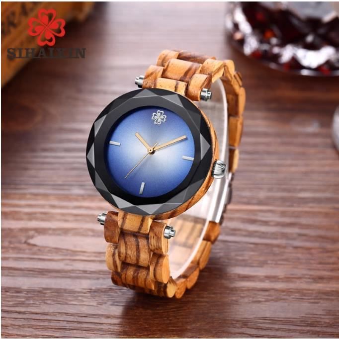 Montre en sales bois femme