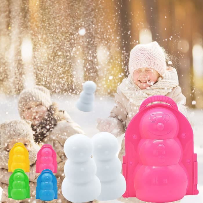 Lot De 4 Pinces à Boules De Neige – Formes Doubles, Plastique, Pour Batailles De Neige Ou Sable