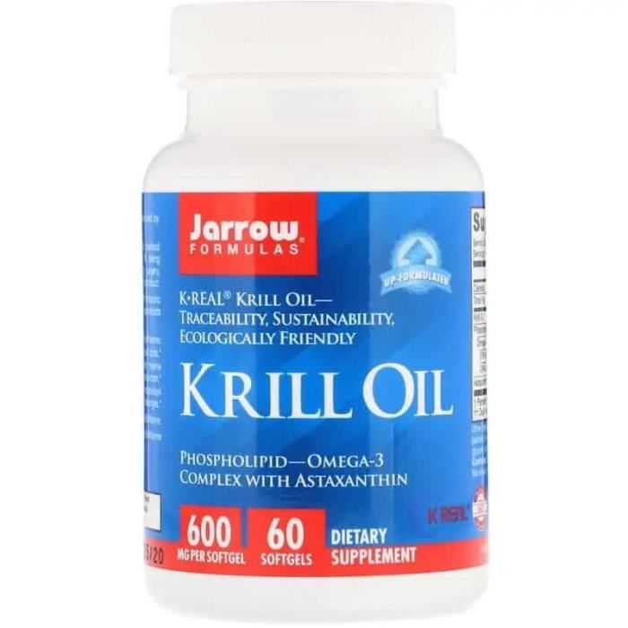 JARROW FORMULAS Krill Oil (Huile de Krill) 60 Softgels Cdiscount