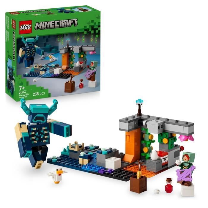 LEGO Minecraft 21274 La Rencontre Avec Le Warden - Jouet Collector Pour Garçon Dès 7 Ans