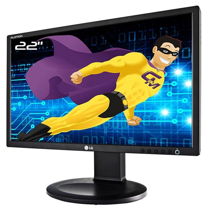 Ecran PC 22 LG Flatron E2211PU-BN E2211PUX LCD TFT TN VGA DVI-D USB 16:9 VESA - Lg