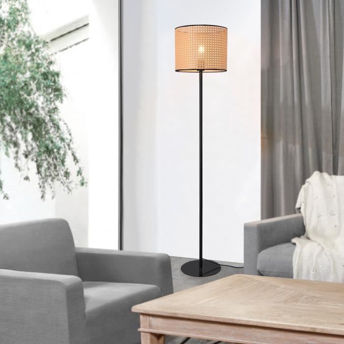 Lampadaire Helens E27 154 x 30 cm noir beige