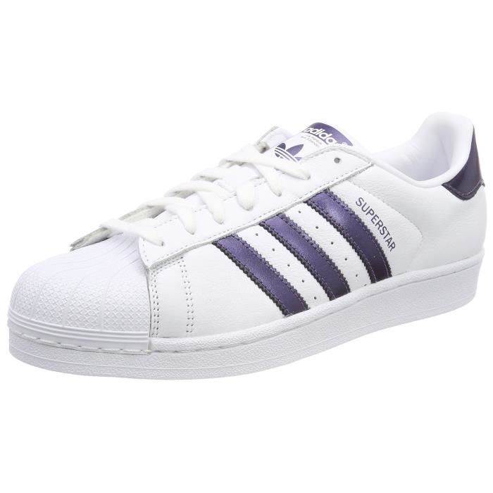 Adidas Baskets basses superstar pour femme, blanc - argent 1HETXX 