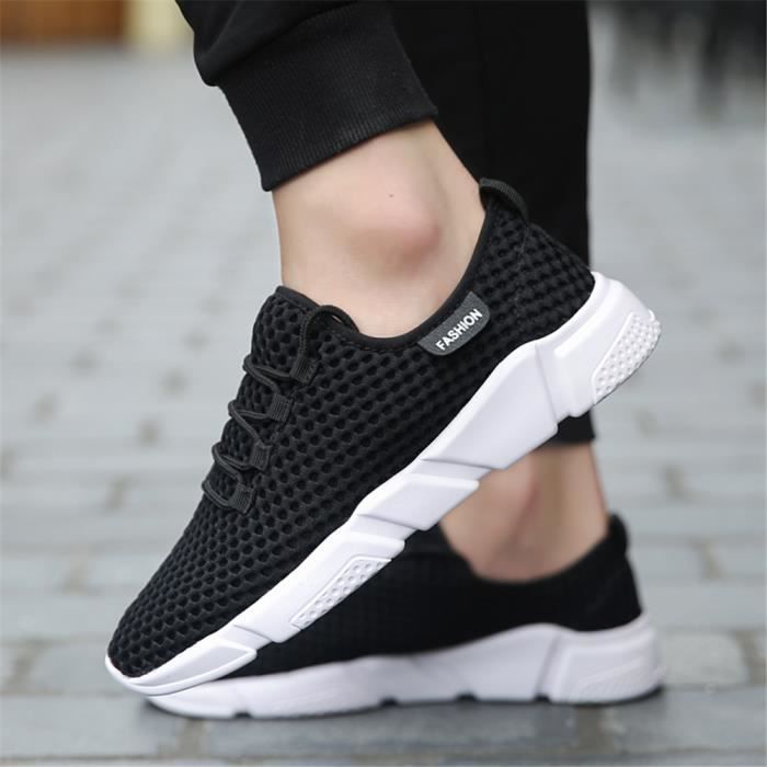 Baskets Hommes été Haut qualité Marque De Luxe Respirant XJN Chaussure  Confortable Antidérapant Chaussures Loisirs1 Noir - Cdiscount Chaussures