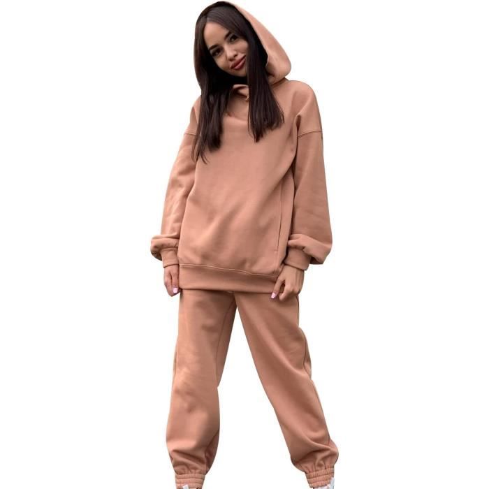 Ensemble Sport Jogging Femme 2 Pièces Grande Taille - Chemisier Lin Et Pantalon Droit Chic