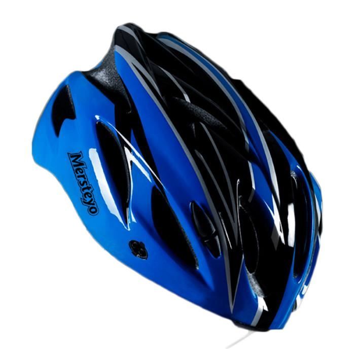 Casque vélo adulte ultra-léger de marque Racing Armure avec pleine couverture pour vélo hors-route - Bleu