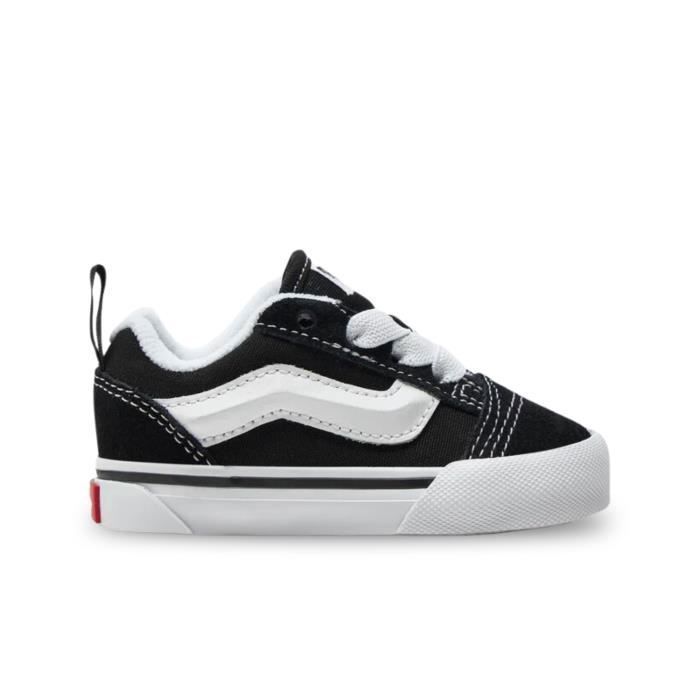 Vans Chaussures pour Bébé - VANS - Knu Skool - Noir - Cuir/Textile - Lacets Oversize
