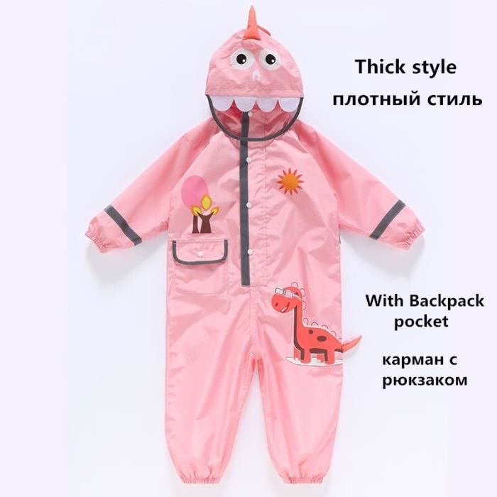 Hovkib Combinaison De Pluie Enfants 1-10 Ans - Imperméable Une Pièce Dessin Animé Respirante