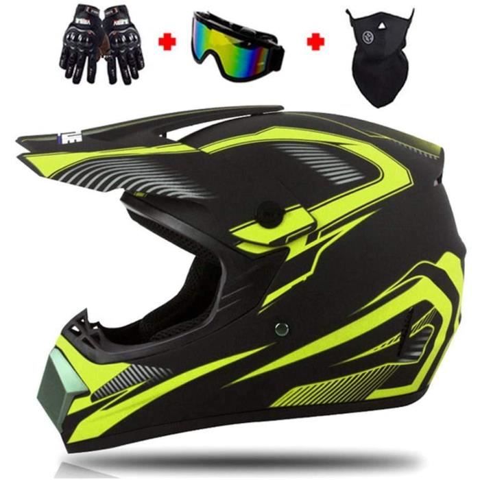 Casque de Motocross Garçons Filles Casque de Cross Moto Set avec Casque de Motocross Garçons Filles Casque de Cross Moto Set avec