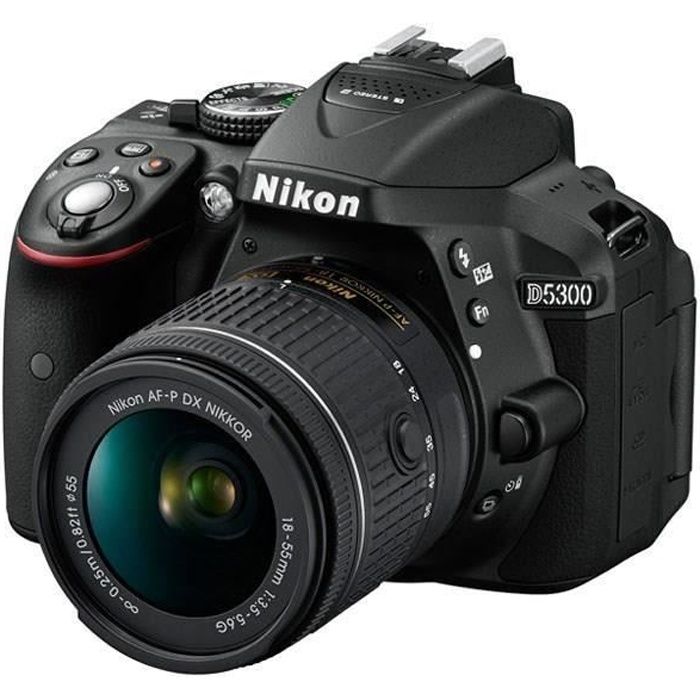 NIKON D5300 Appareil photo reflex Débutant avec objectif - Noir + AF-P 18-55VR