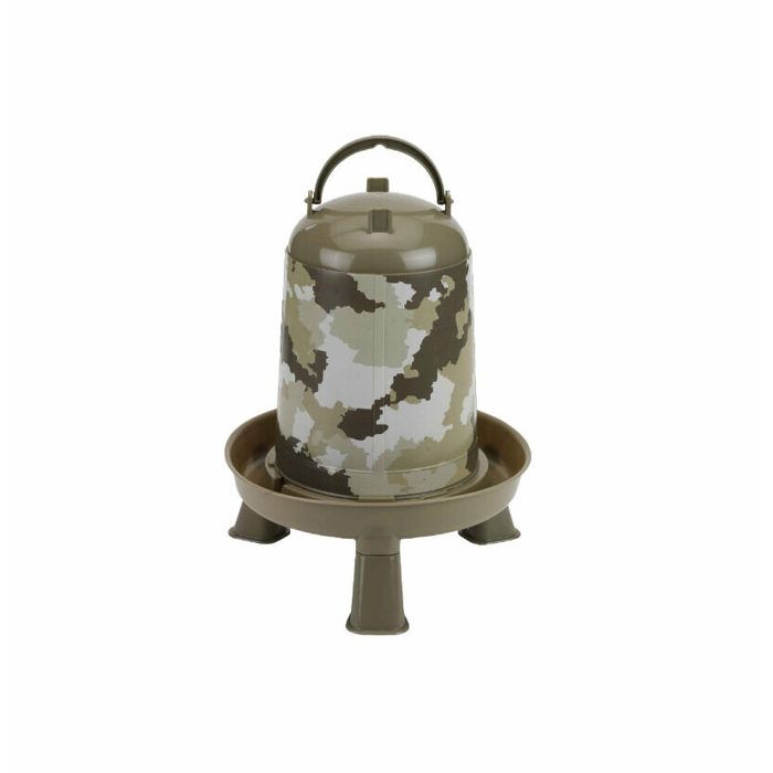 Comparer les prix de Abreuvoir poule en plastique Eco 5L camouflage avec pieds - Gaun Vert
