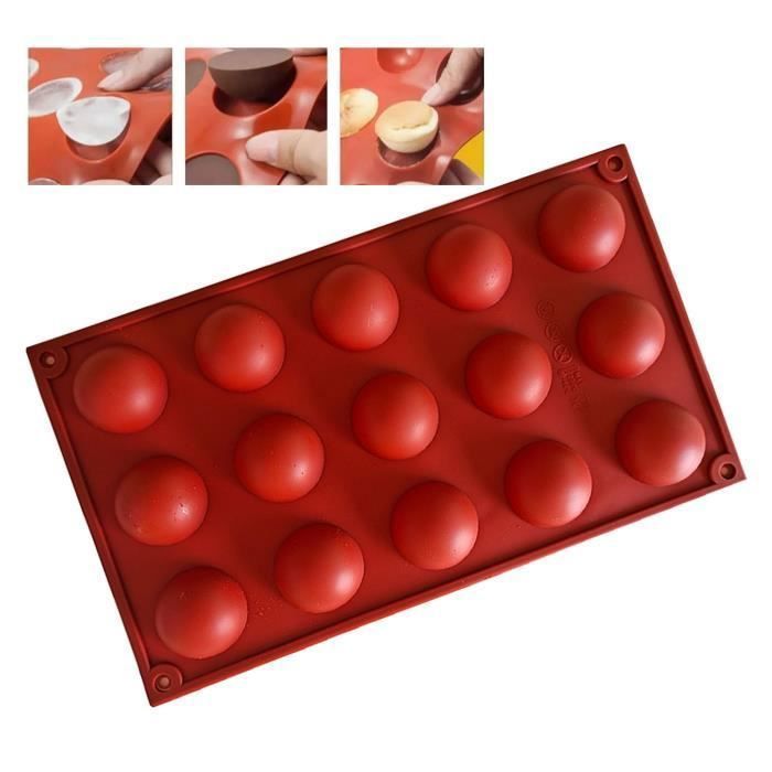 Moule En Silicone Pour Sphères - 8 Cavités De 6,5 Cm - Idéal Pour Chocolat, Mousse, Glaçons, Savons