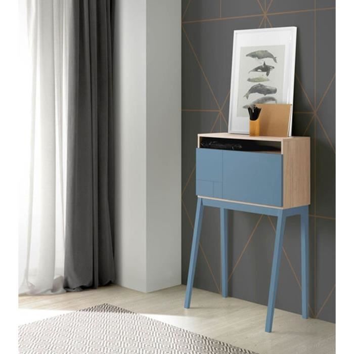 Bureau Tipi Tobias Alice's Home - Vert Céladon Avec 2 Casiers - L110 X P75 X H160 Cm