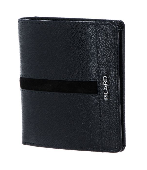 Porte-monnaie Vertical MEMOFYND En Cuir Synthétique - Mini Portefeuille Zippé Avec 8 Emplacements Cartes, 8x11 Cm, Noir Avec Pompon