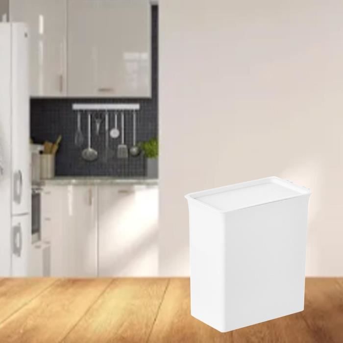 Boîte Rangement Lessive 2,8L Avec Couvercle - Pour Poudre Ou Capsules, Doseur Inclus, Style épuré