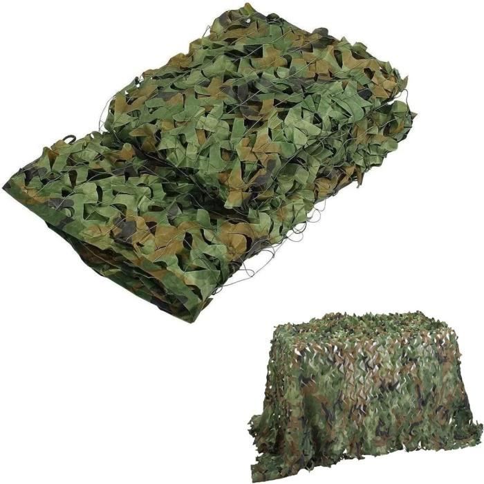 Voile d'ombrage,filets de Camouflage simples, 1.5x6m, forêt, bleu, vert