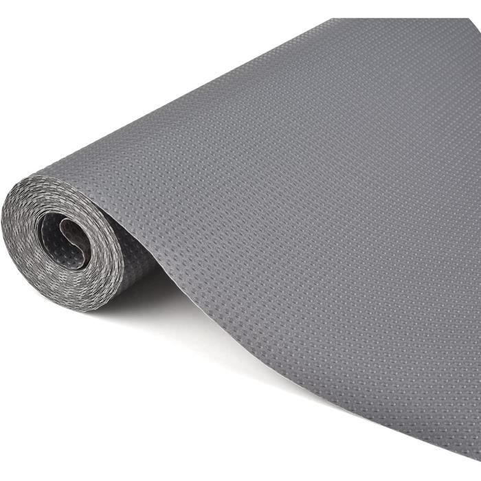 Tapis Fond De Tiroir EVA - Antidérapant Imperméable - 60x600cm Noir - Protection Meubles