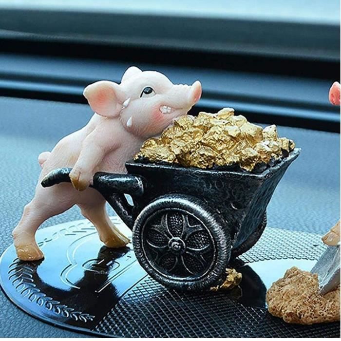 Statue De Cochon En Résine Peinte à La Main En Forme De Couple De Cochons Mignons Figurine Micro Animal Pour Cadeau De Collection 94972169