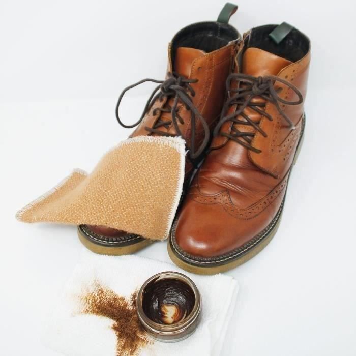 TISSAGES DE BEAULIEU - Carré laine lustrage cuirs et bois 18x20 cm