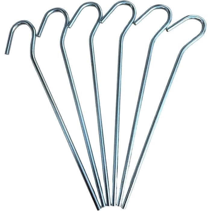 Zerone Piquets de tentes 5 pièces piquets de tente en métal Durable pénétration facile résistant