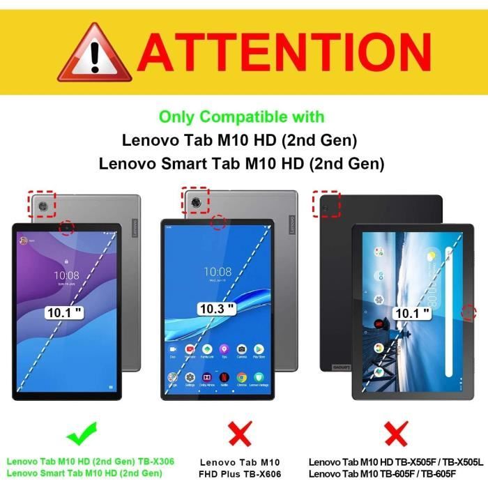 Custodia A Libro Con Pelle PU E Stand Per Lenovo Tab M10 HD (2nd Gen) 10.1'' 2020 (TB-X306X/F) - Coperta Giraffa