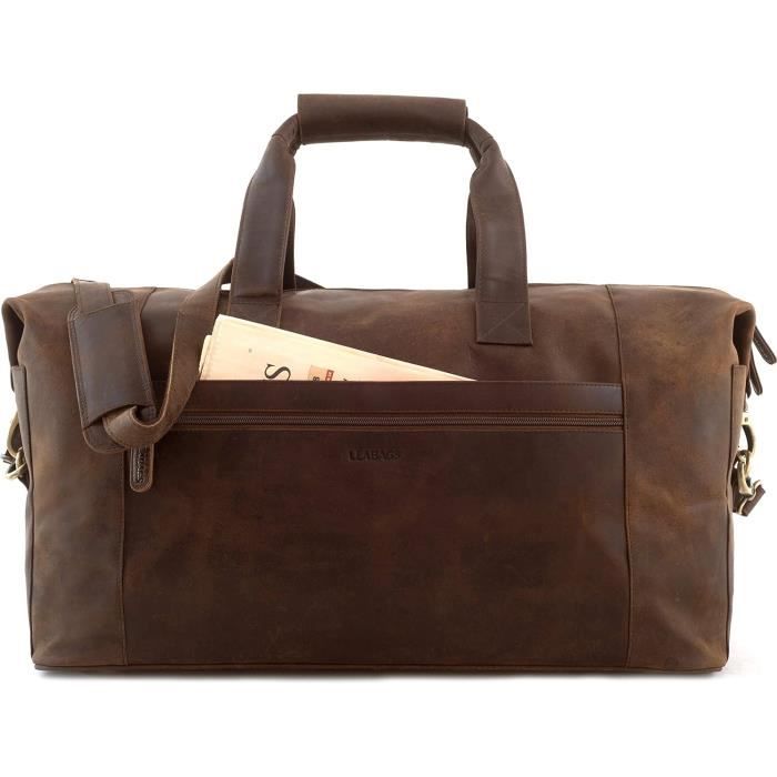 Sac de voyage vieux cuir pour homme