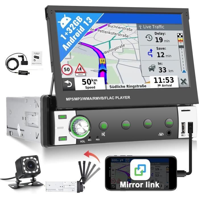 Autoradio Android 13 Pour Renault Megane 2 2003-2009 - 7" IPS, GPS, WiFi, Bluetooth, Caméra De Recul Incluse