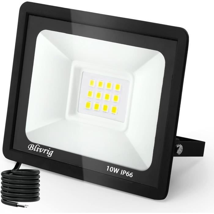 Wowspeed Projecteur LED Extérieur 100W 10000LM - Températures Réglables 3000K 4500K 6500K IP65 Avec Prise