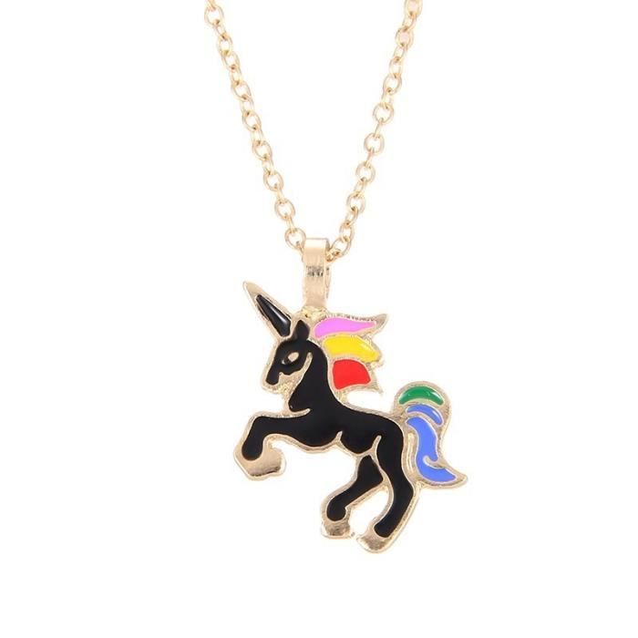Collier Pendentif Lot Licorne Argenté Et Doré Chaîne Cadeau Bijoux Collier Pendentif Lot Licorne Argenté Et Doré Chaîne Cadeau Bijoux