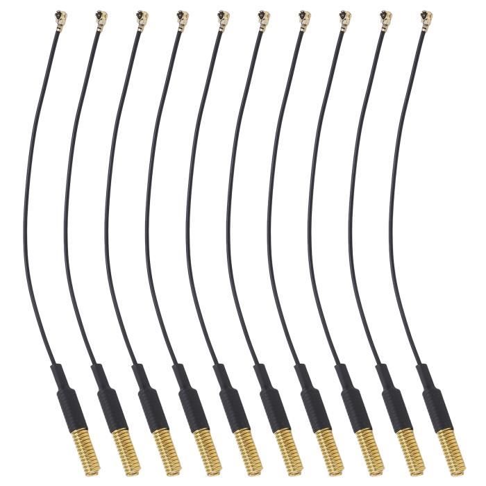 Lot De 10 Antennes à Ressort 3DBi 433-470MHz - Interface RG1.13 En Cuivre, Pour Modules Radio Lora, Télécommandes