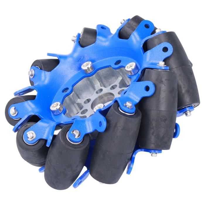Roue Omnidirectionnelle 100 Mm Caoutchouc Nylon Pour Voiture RC Et Robot - Double Rangée Pour Contrôle Précis