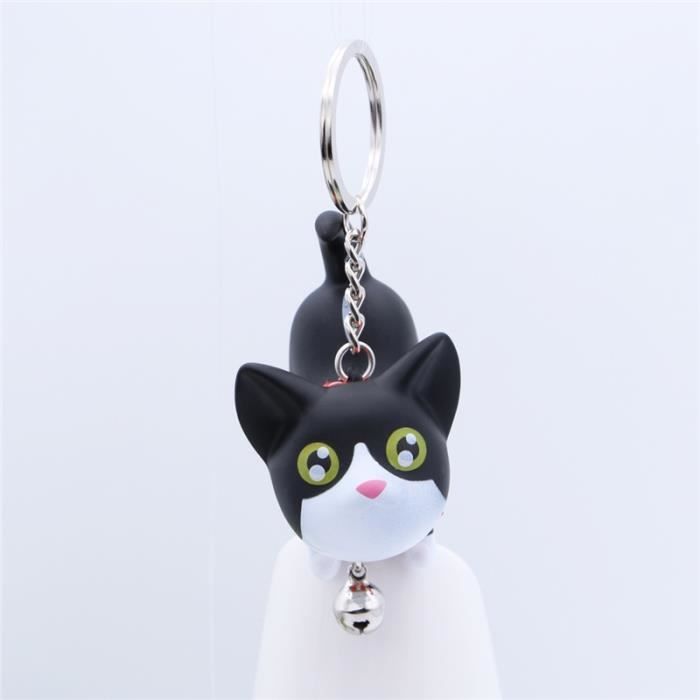 Porte-clés chat créatif (noir et blanc chat) - Cdiscount Bagagerie -  Maroquinerie