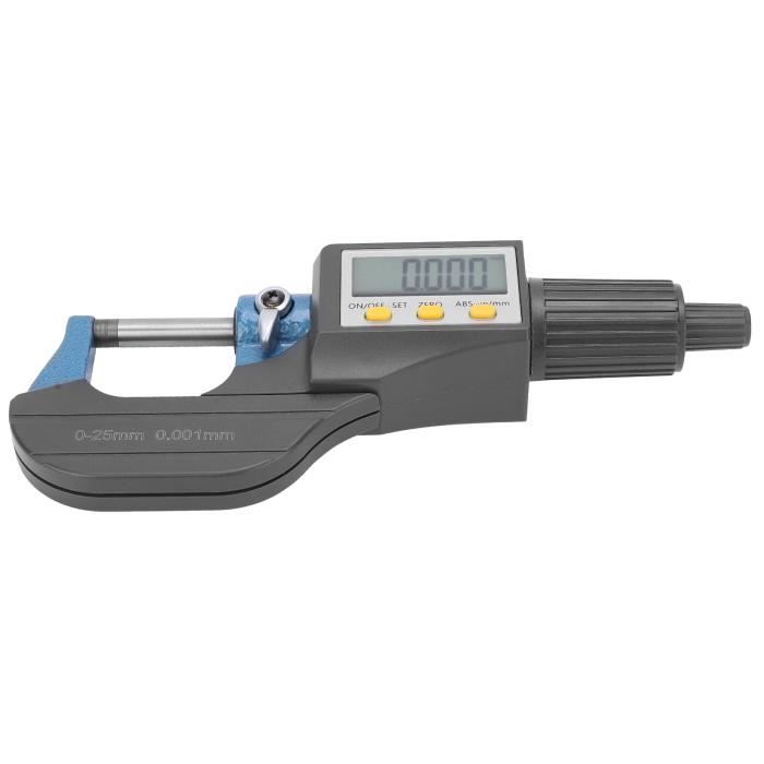 Micromètre numérique - PWSHYMI - 0-25mm - Écran LCD - Résolution 0,01mm