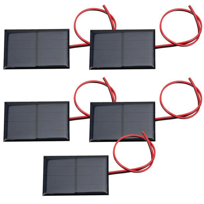 Kit 3 Mini Panneaux Solaires 6V Polysilicium - Modules Époxy Avec Câble 30cm Pour Bricolage DIY