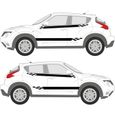 Nissan Juke Double bandes damiers - NOIR - Kit Complet - voiture Sticker Autocollant-1