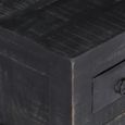 Luxe'4449Excellent -Table basse décor scandinave - Table de salon Table de thé Table gigogne Noir 65 x 65 x 30 cm Bois de manguier m-1